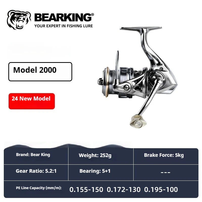 2024 New Kaiser Saltwater Spinning Reel, Anti-Corrosion 5+1 Stainless Steel Bearings, Lure / Rock / Boat Sea Fishing Reel