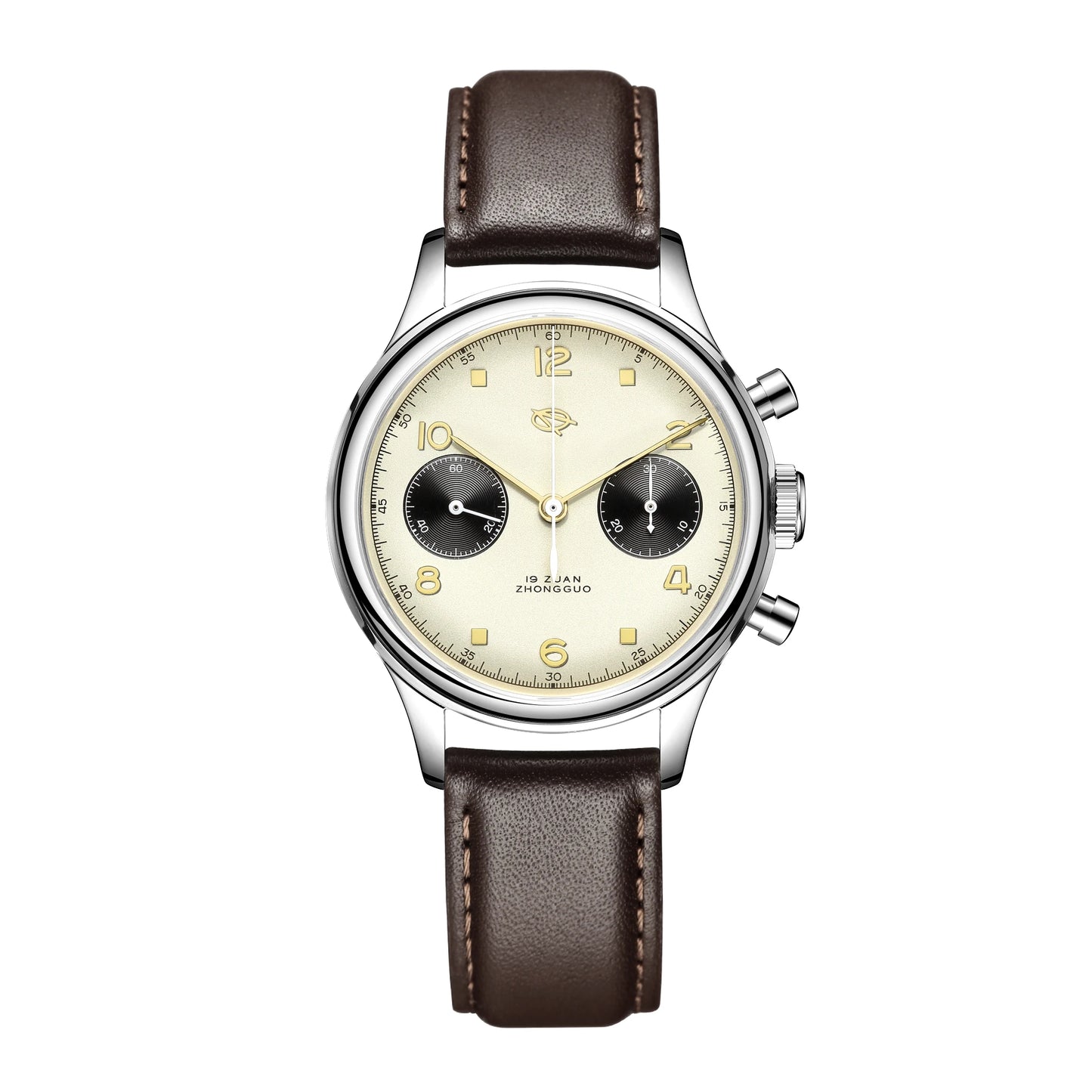 SEAKOSS Mechanical Watches for Men Pilot Chronograph 38mm Original 1963 st1901 Movement Hand Windin Sapphire Retro Men's Watches