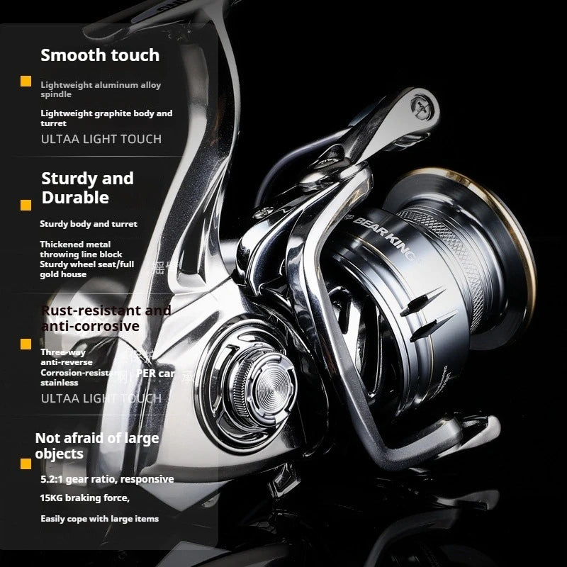 2024 New Kaiser Saltwater Spinning Reel, Anti-Corrosion 5+1 Stainless Steel Bearings, Lure / Rock / Boat Sea Fishing Reel