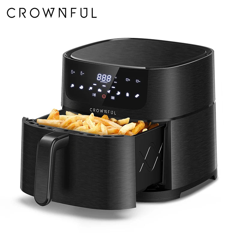 CROWNFUL Air Fryer 7L Touch-screen Display Air Fryer Oven with 8 Cooking Programs Oilless Electric Cooker and Nonstick Basket