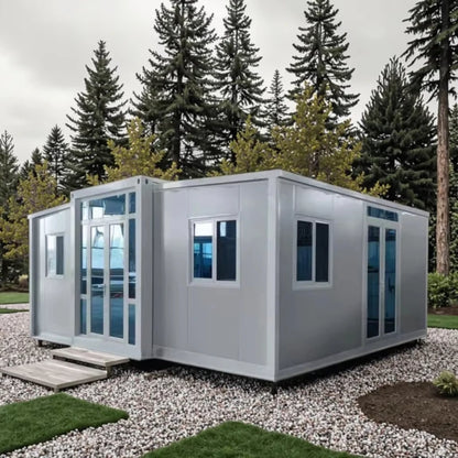 20ft Expandable Container Prefabricated House 3 Bedroom Luxury Container House Complete with Multiple Container Room Customized