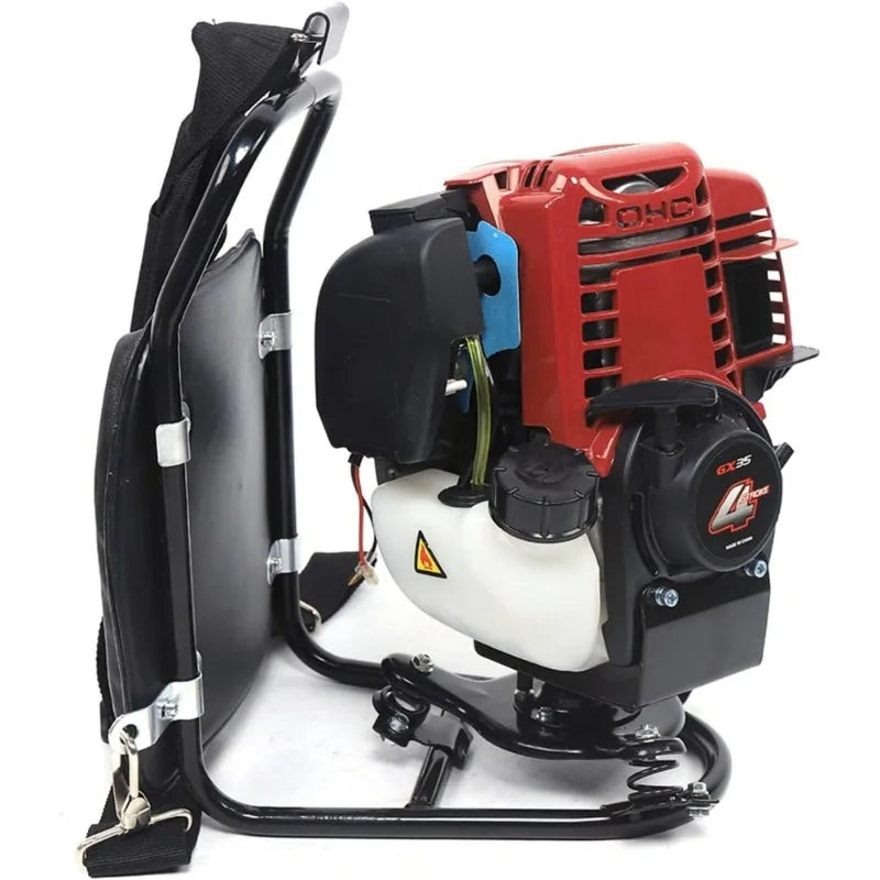 35.4CC Gas Powered Weed Wacker 4-Stroke 1KW 4500-8500RPM Gasoline Weed Eater String Trimmer Backpack Lawn Edge Cutter