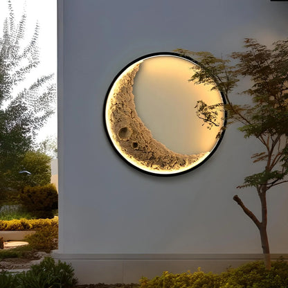 3D Moon Wall Lamp Indoor and Outdoor Lighting for Living Room Bedroom Decoration