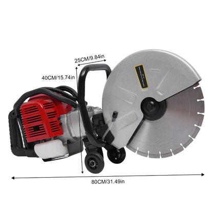 NEW 1400W 52CC Circular Saws Gas Powered Cement Wet Dry Masonry Concrete Cut Off Saw With 350Mm Blade Adjustable Cutting Depth