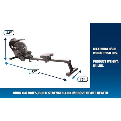 Foldable Rowing Machine with Smart Workout App and Dynamic Air Resistance for Home Gym Fitness Ideal for FullBody Workouts Comp