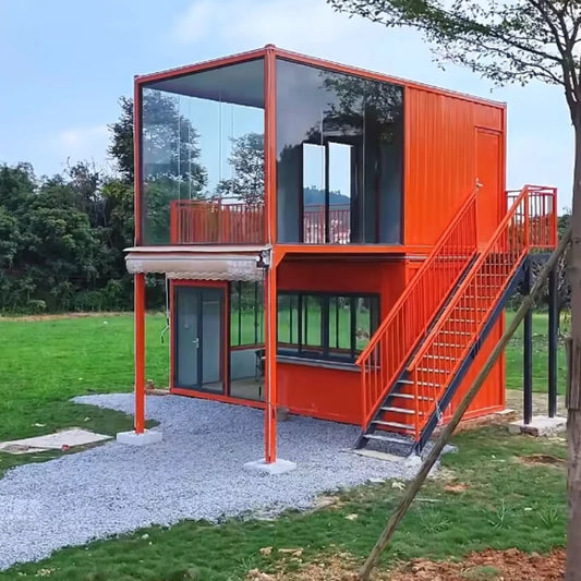 Prefabricated Mobile Home Luxury 20ft 40ft Portable Prefab Modular House 2 3 Bedrooms Container House For Family Outdoor Living