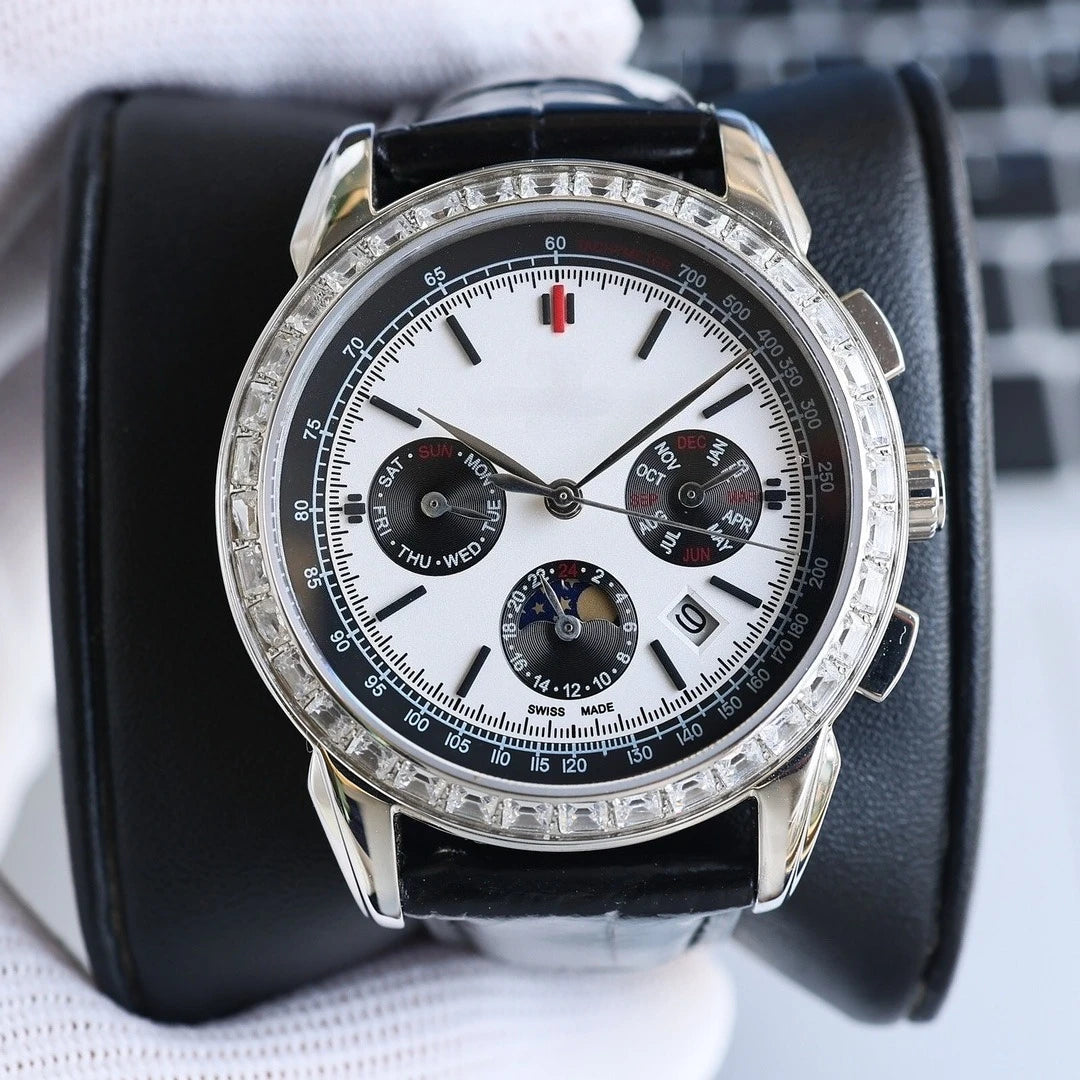 VC Top Brand Reissue Watch with Versatile Case and Moon Phase Design for Men