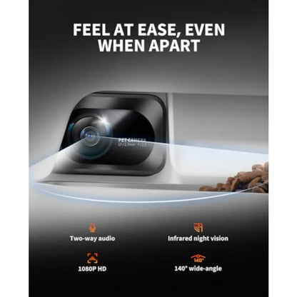 Automatic Cat Feeder with 1080P HD Camera and Night Vision for Cats Dogs Double Hopper Pet Feeder with 2-Way Audio Wireless Pum