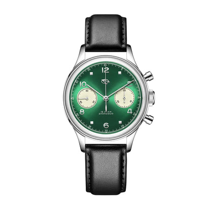 SEAKOSS Mechanical Watches for Men Pilot Chronograph 38mm Original 1963 st1901 Movement Hand Windin Sapphire Retro Men's Watches
