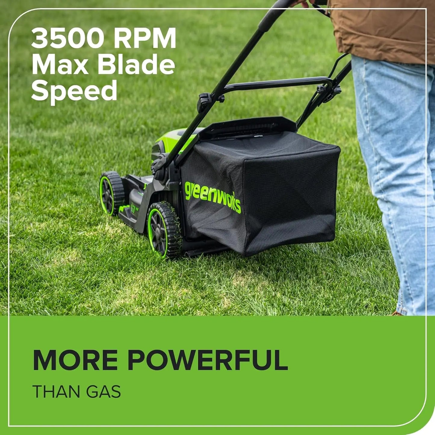 60V Cordless Lawn Mower with 17" Deck, 2-in-1 Mulching/Bagging, 4.0Ah Battery and Fast Charger for Up to 40 Min Runtime
