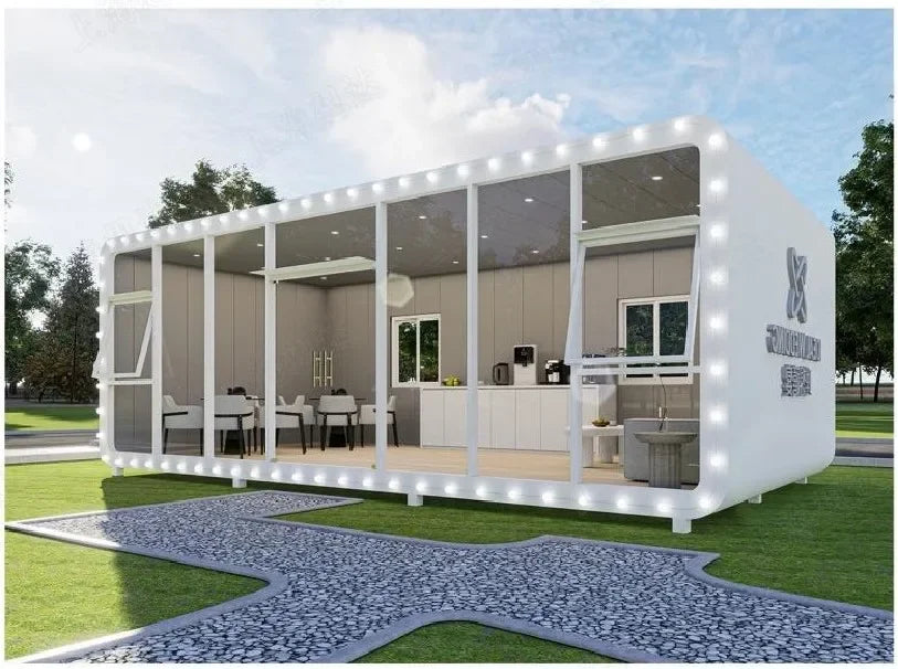 style prefabricated small house popular steel structure container house home office outdoor mobile pod design villa
