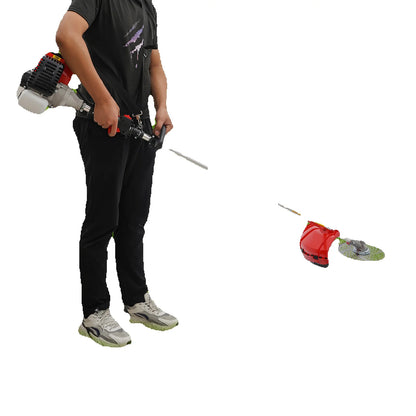 52CC 2-Strokes Brush Cutter Grass Trimmer 10 in 1 Lawn Mower Pruner Tool Gasoline Powered Weed Wacker Brush Multifunctional Tree