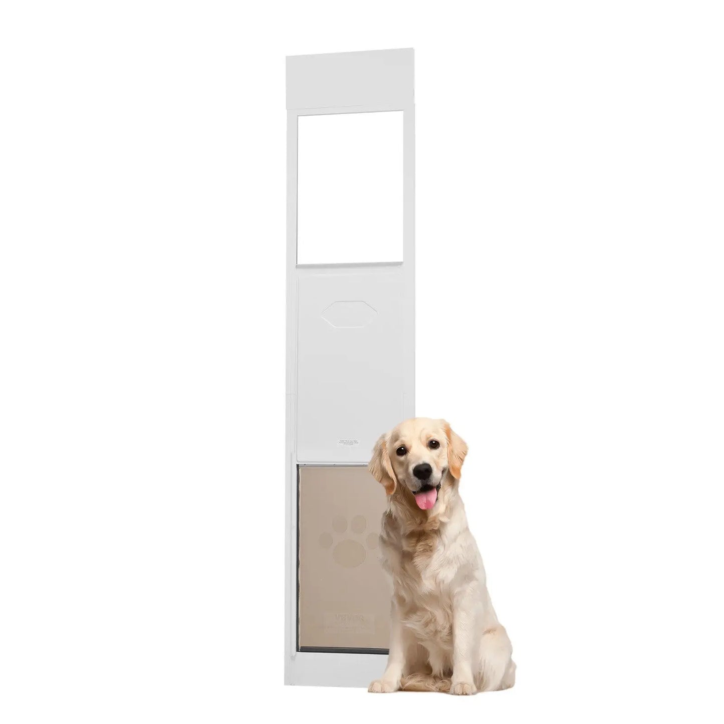 Dog Door for Sliding Glass Door 75 7/8-80 11/16 Adjustable Height Aluminum Frame Pet Door for Large Dogs