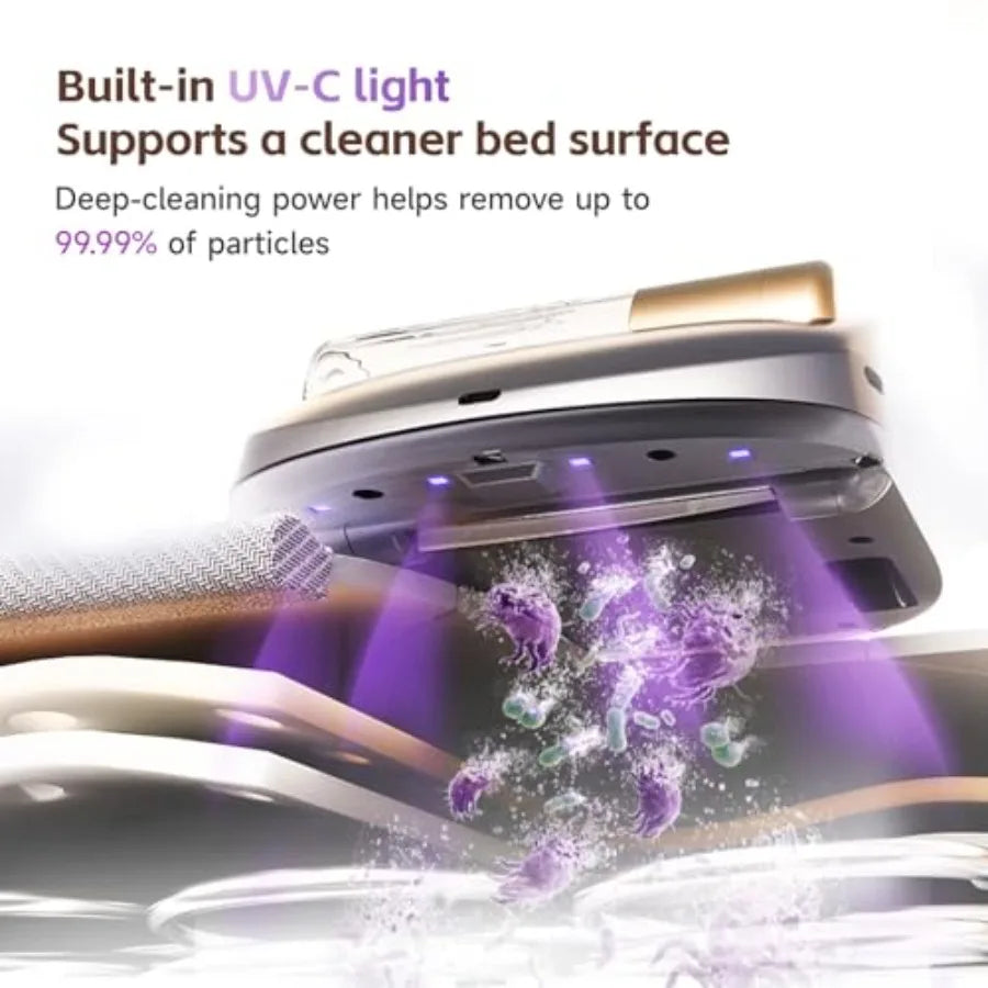 X1 Robot Bed Vacuum Automatic Mattress Vacuum Cleaner with Intelligent Path Planning UV-C Light HEPA Filter One-Click 100 Dust