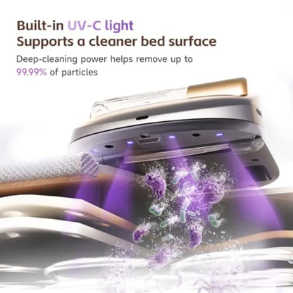 X1 Robot Bed Vacuum Automatic Mattress Vacuum Cleaner with Intelligent Path Planning UV-C Light HEPA Filter One-Click 100 Dust