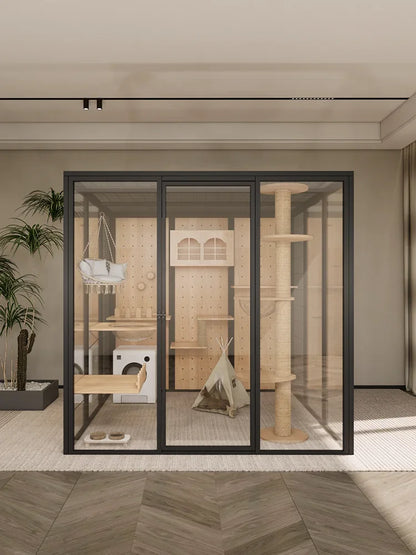 Panoramic glass  villa custom  cabinet  house  house large luxury oversized  cage pet store  house