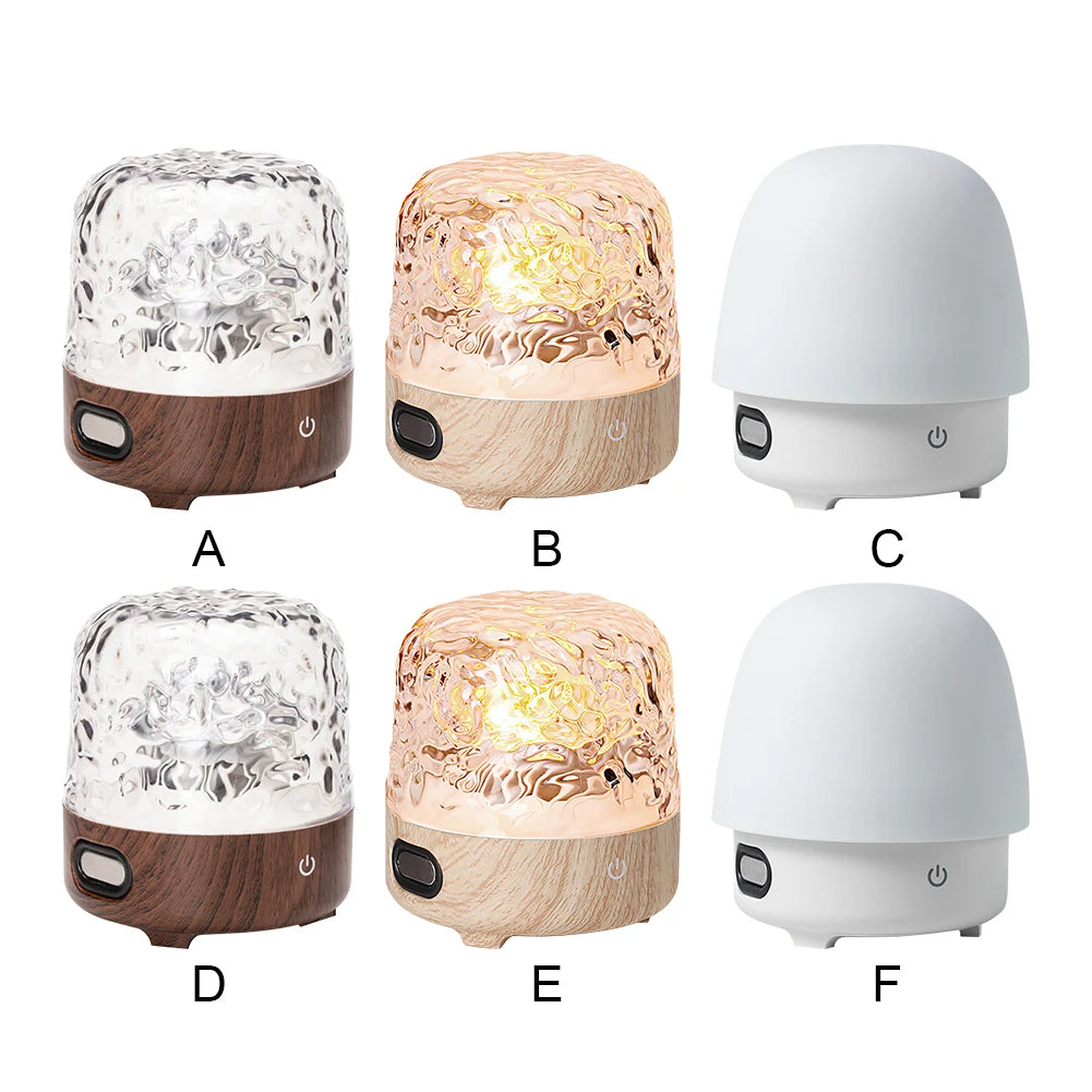 Water Ripple Night Light 16 Colors with Touch Button and Remote Control Ocean Wave Projector Lamp for Living Room Study Bedroom