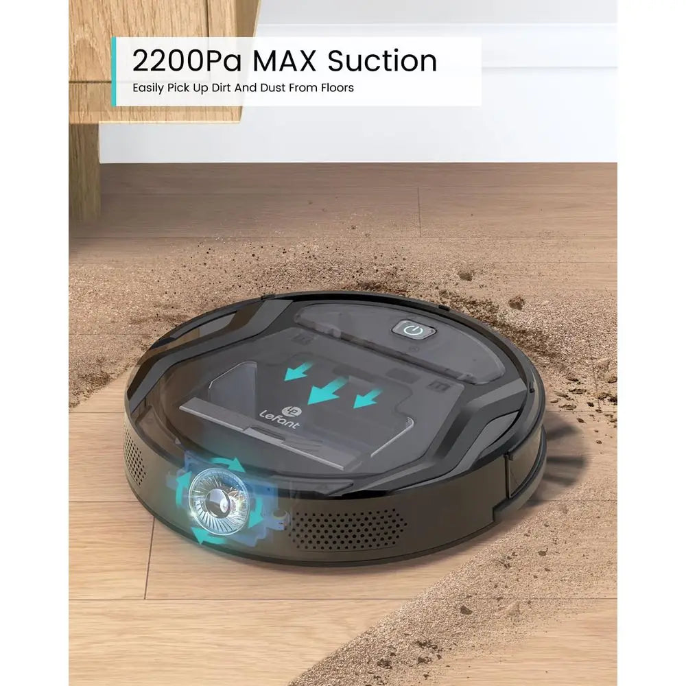Vacuum and Mop Combo, WiFi/App/Alexa Control, 2000Pa Strong Suction 2 in 1 Mopping Robotic Vacuum Cleaner, Self-Charging, No Tan