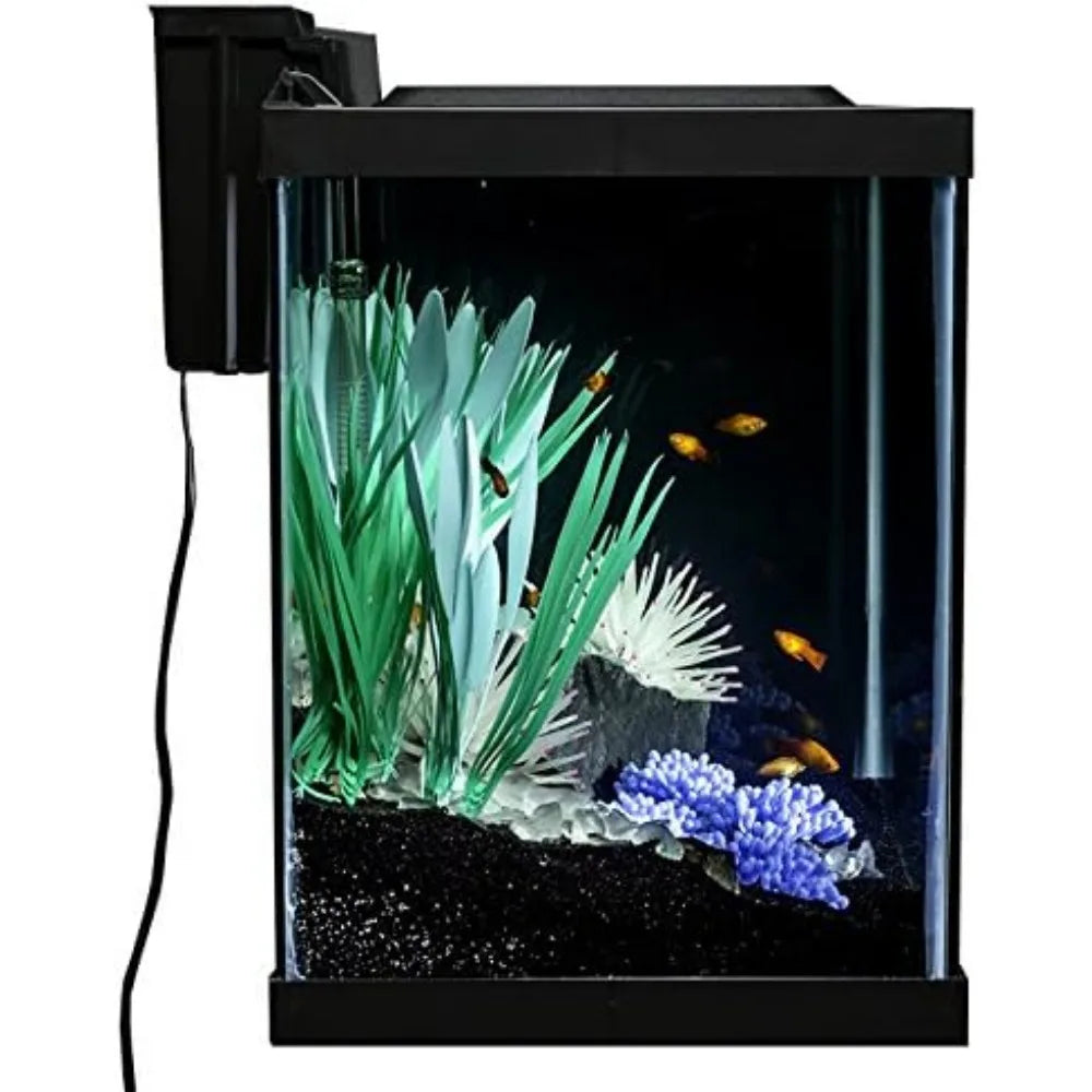 20 Gallon Aquarium Kit with LED Lighting and Decor for Vibrant Fish Display