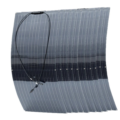 BOGUANG Semi- Flexible Solar Panel Balcony Photovoltaic PV 1500W 600W 450W 300W 150W 12 volt |  IP67 | Grade A cells | PET |ETFE