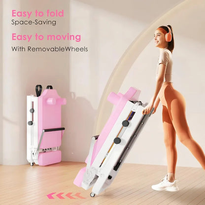 Foldable Pilates Reformer Machine with Springs Resistance for FullBody Home Workouts Adjustable Fitness Equipment Suitable for