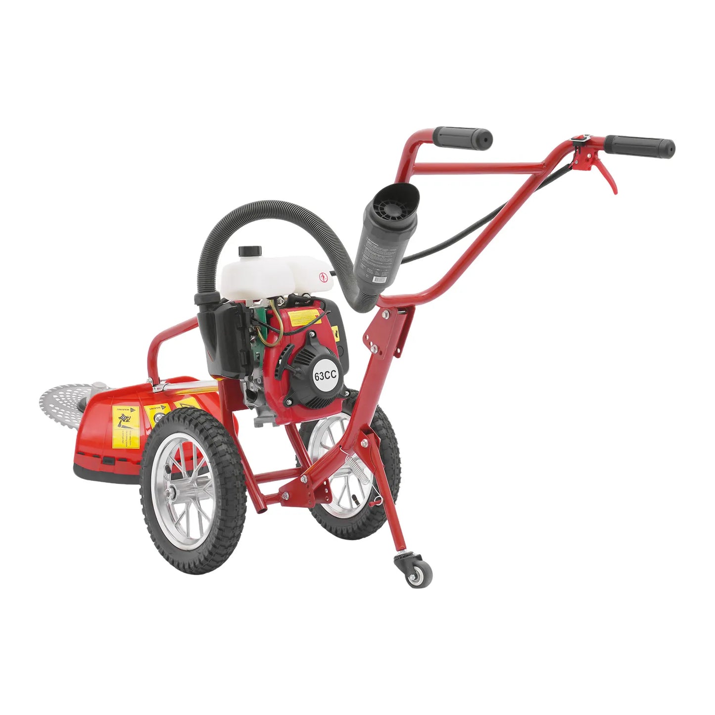 3 in 1 Gasoline Cultivator, 63cc 4HP Mini Cultivator, Micro Cultivator about 240rpm Speed for Plowing,Tilling,Furrowing,Weeding