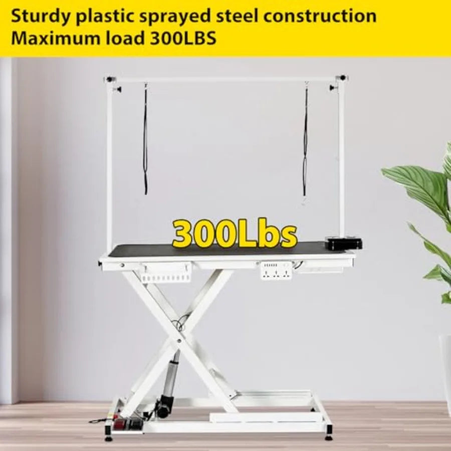50inch Hydraulic Dog Grooming Table300LBS Electric Grooming Table for Dogs Professional Pet Grooming Station for Large and Smal