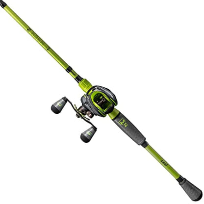 MACH 2 Baitcast Reel and Fishing Rod Combo IM8 Graphite Blank Fishing Rod Winn Dri-Tac Ultra Handle Black Green