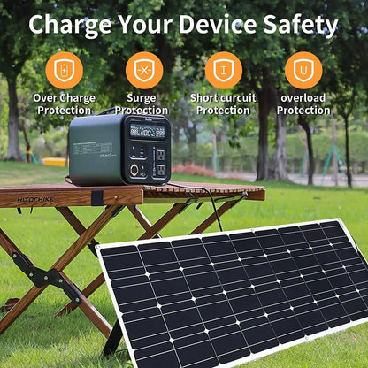 800 Watt Flexible Solar Panel for RV, 2 × 400 Watt 12 Volt Solar Power Panel Kit with 40A Solar Charge Controller, Customized