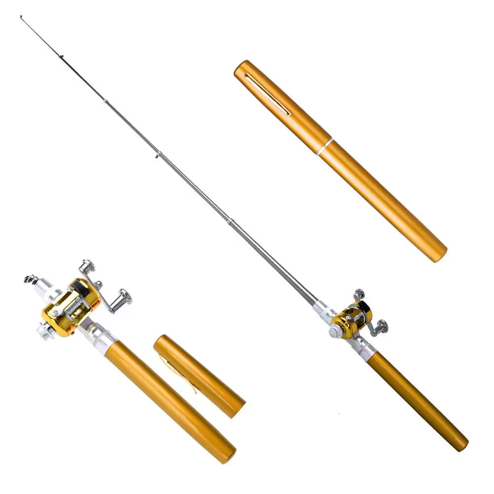 Fishing Rod Reel Combo Set Fish Rod+Reel Pocket Fishing Rod Reel Full Kit Fishing Rod Spinning Reel Combo Kit Fishing Gear