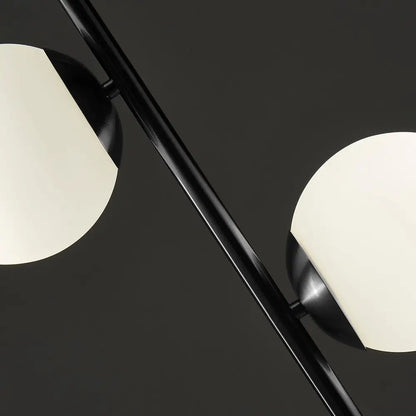 Century Globe Lamp for Living Room & Bedrooms - Contemporary LED Standing Light in Black Indoor Pole Design