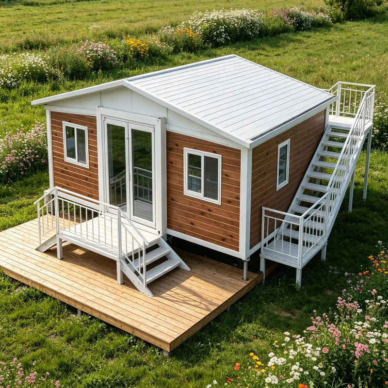 40ft Expandable Foldable House Luxury Prefab Home Modular Container Villa Resort Hotel Family Vacation Bathroom Kitchen Balcony