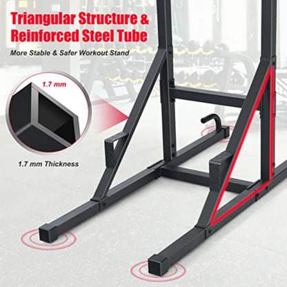 Power Tower Pull Up Bar Dip Station Multi-function Dip Bars Stand Workout Equipment for Full-body Home Gym Fitness Exercise Str