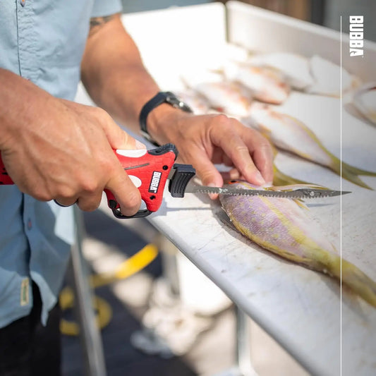 Cordless Electric Fillet Knife with Non-Slip Grip, 4 Coated Blades, Charger & Case for Fishing