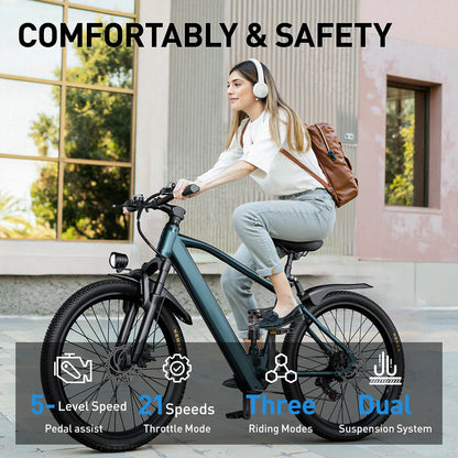 26'' 24'' Electric Motorcycles Mountain Bike For Adults 36V 13Ah/10Ah 500W Motor Ebike Electric Scooter Electric Dirt Bike