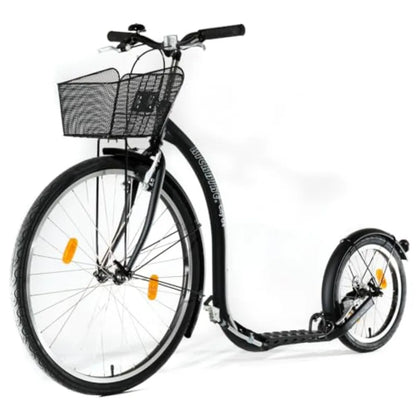 City G4 Kickbike Scooter in Matte Black for Urban Commuting with Lightweight Aluminum Frame and Durable Rubber Tires