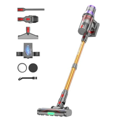 YU7 Max Cordless Vacuum Cleaner 600W 75Min 55kPa Powerful Suction Stick Vacuum Anti-Tangle Touch Screen Self-Standing Lightweig