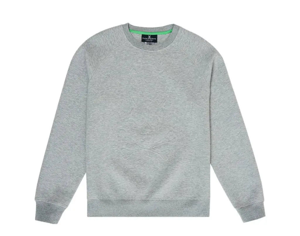 Psycho Bunny | Folgate Embossed Logo Heather Grey Men's Sweatshirt B6S434G1CB-HGY