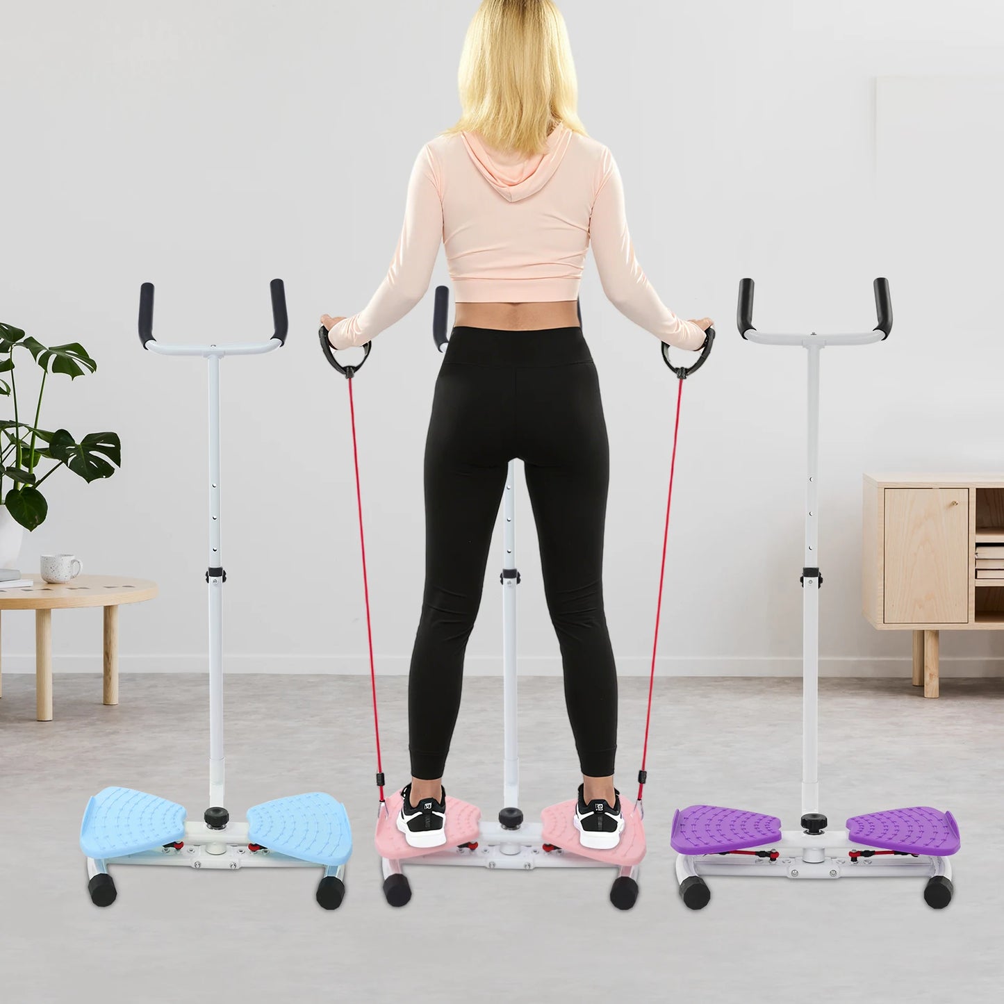 Waist Twister Board, Ab Twist Board, Noiseless Home Gym exercise Twist Board with Handrail Load Capacity 330lbs for Women Men