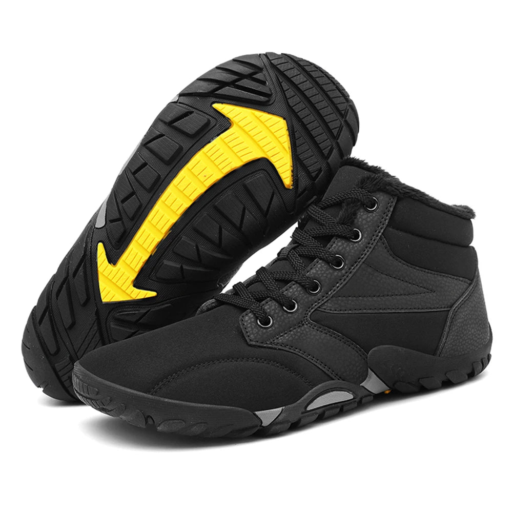 Winter Snow Boots Cold-Proof Trekking Shoes Waterproof Wide Toe Box Ankle Booties Lightweight Walking Boots for Outdoor Travel