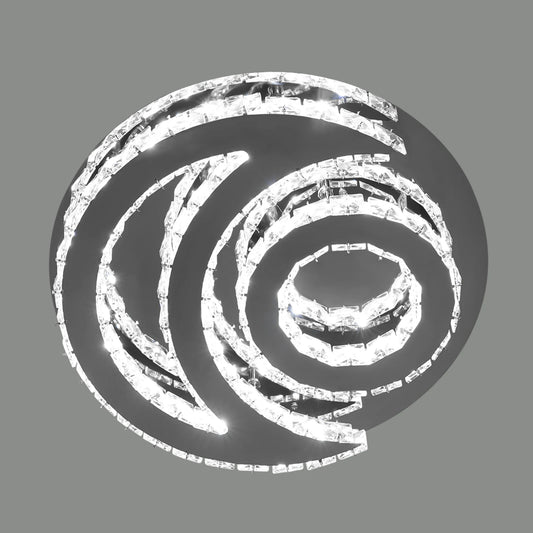 Modern Ceiling Lamp Crystal LED Sun Moon Design Light Luminaire Fixtures Living Dining Room Bedroom Decor