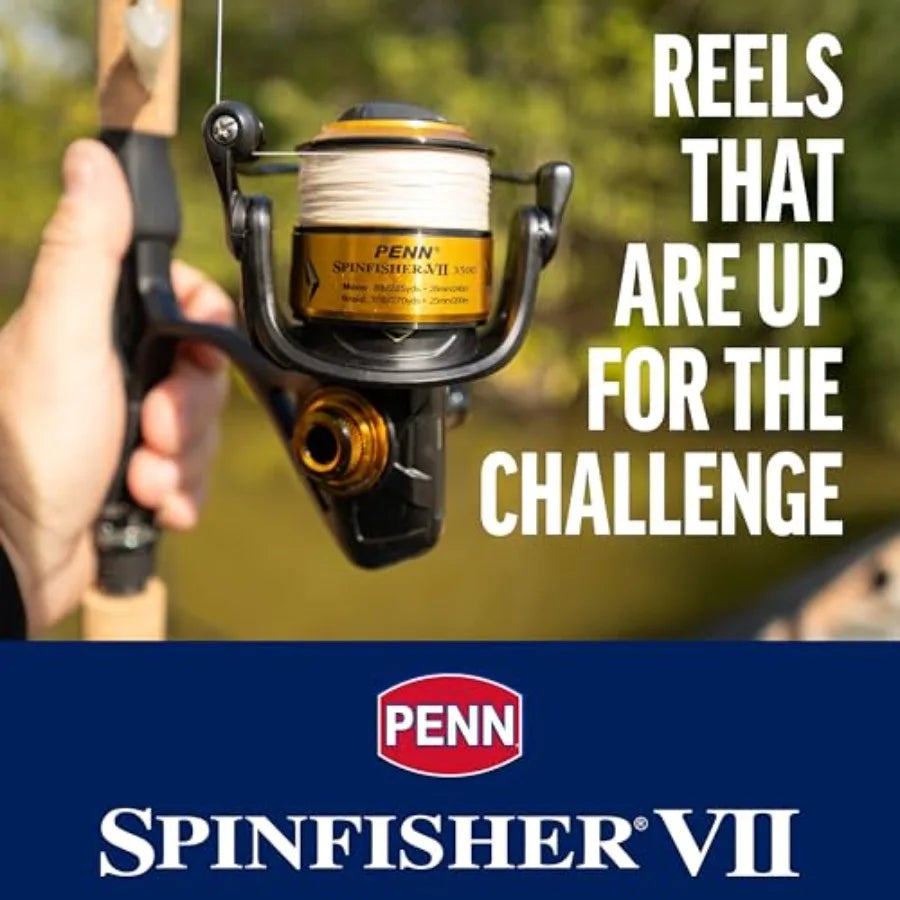 Spinfisher VII Spinning Reel and Fishing Rod Combo for Saltwater Fishing Graphite Construction Black Finish High-Performance Ge