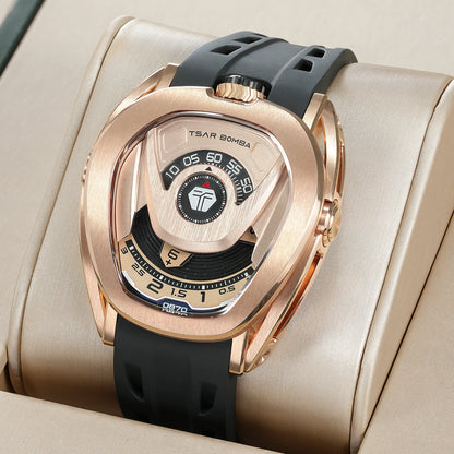 TSAR BOMBA Men Automatic Watch Japan Movement Quick Release Strap 100M Waterproof Stainless Steel Sport Business Wristwatch Gift