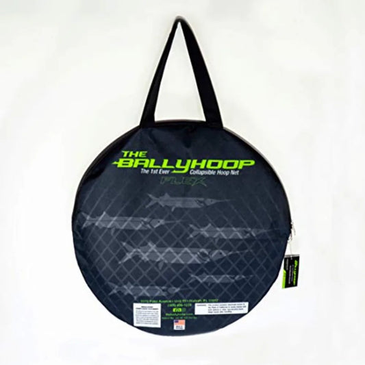 24 Collapsible Fishing Hoop Net for Live Bait Capture in Black with Durable Mesh Material and Easy Storage Design