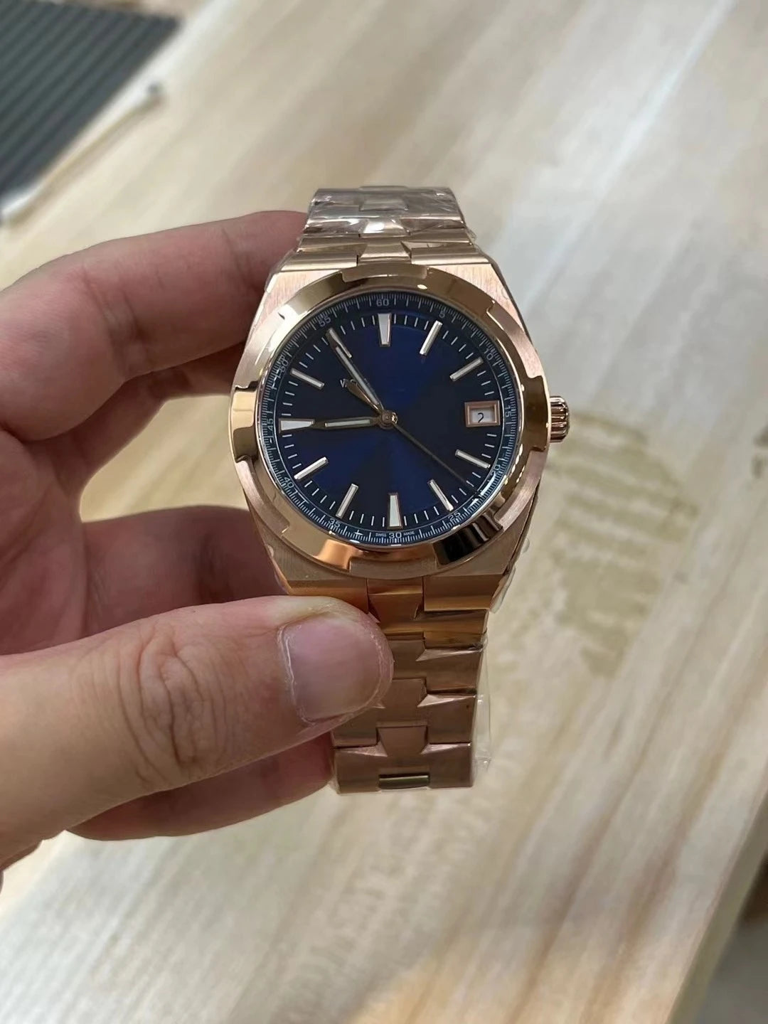 VC Top Brand Reissue Watch with Versatile Case and Moon Phase Design for Men