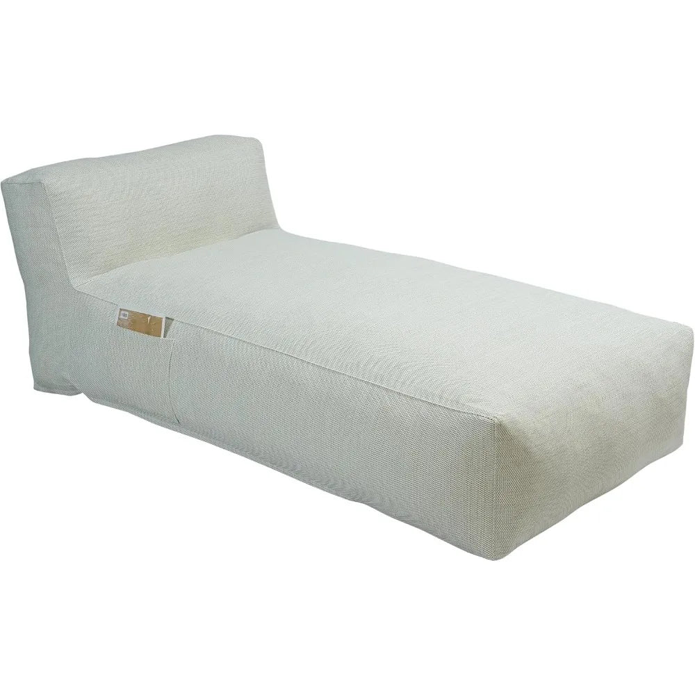 "Poolside Comfortable Foam Bean Bag Lounge Chair, Outdoor Waterproof Patio Sofa, Relaxing Daybed Couch"