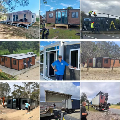 20ft Expandable Container Prefabricated House 3 Bedroom Luxury Container House Complete with Multiple Container Room Customized