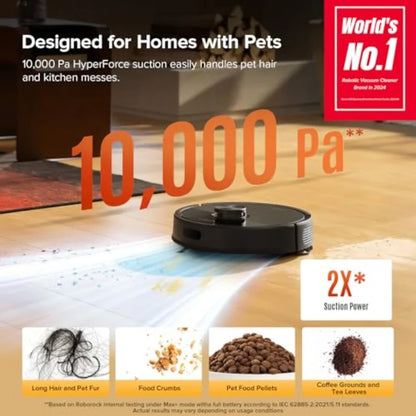 Q7 M5 Robot Vacuum and Mop Combo 10 000Pa HyperForce Suction Robotic Vacuum Cleaner with Dual Anti-Tangle System APP-Controlled