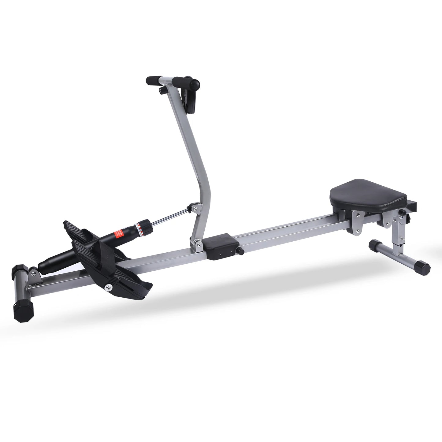 Fitness Rowing Machine Rower Ergometer, with 12 Levels of Adjustable Resistance, Digital Monitor and 260 lbs of Maximum Load, Bl