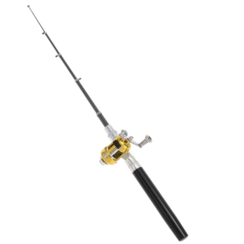 Fishing Rod Reel Combo Set Fish Rod+Reel Pocket Fishing Rod Reel Full Kit Fishing Rod Spinning Reel Combo Kit Fishing Gear